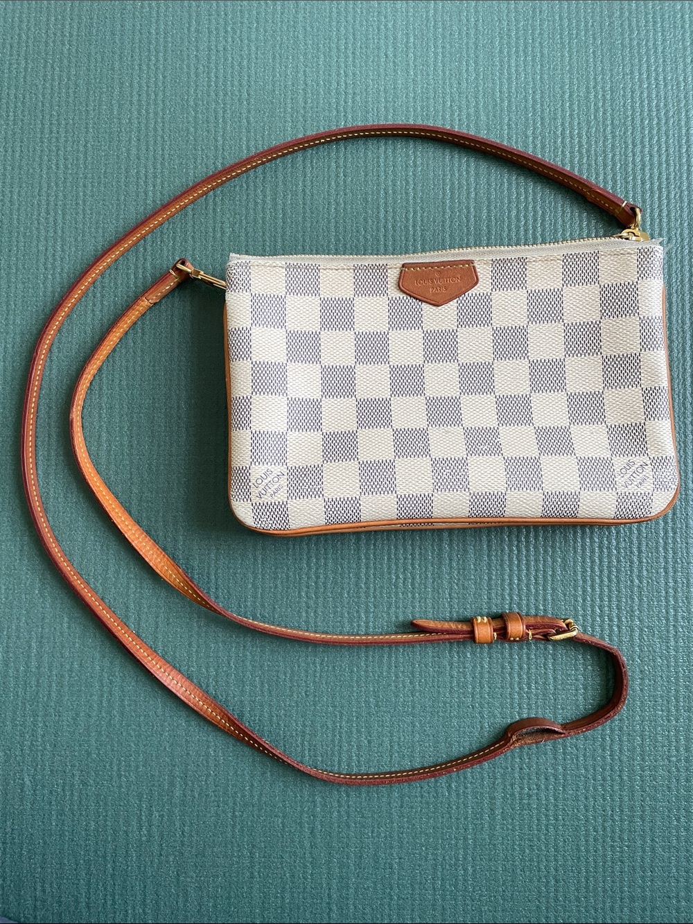 Louis Vuitton Damier Azur Double Zip Pochette